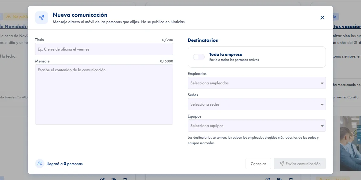 Noticias internas que llegan a quien tienen que llegar