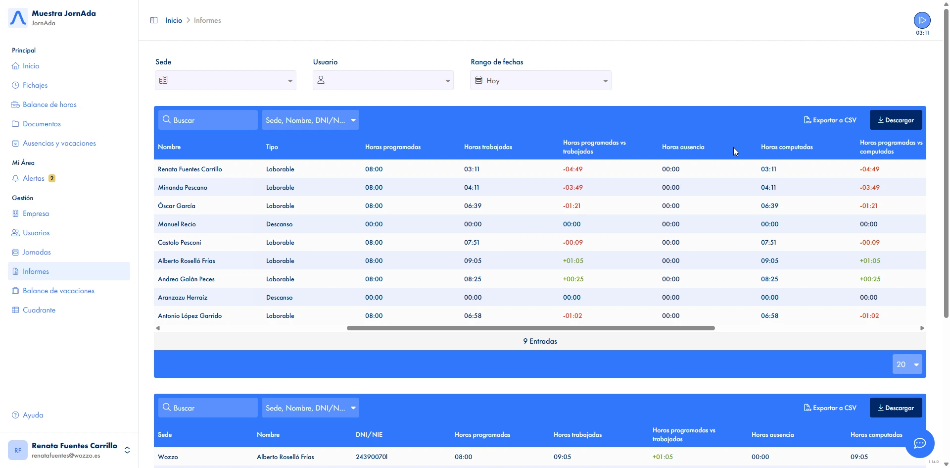 Software de control horario y fichaje para empresas
